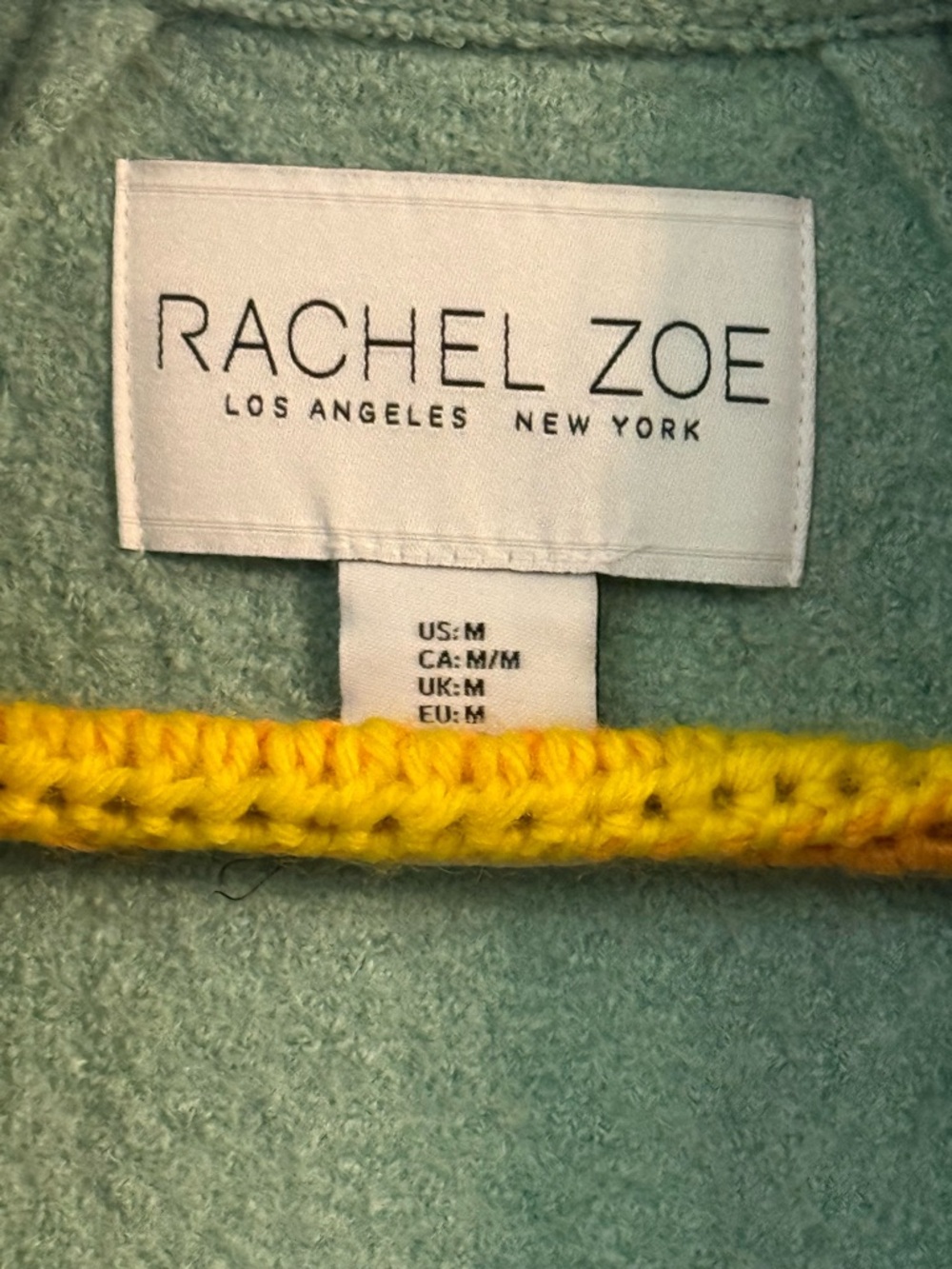 Rachel Zoe Seafoam Open-Front Wool Trench Coat - Picture 2 of 2